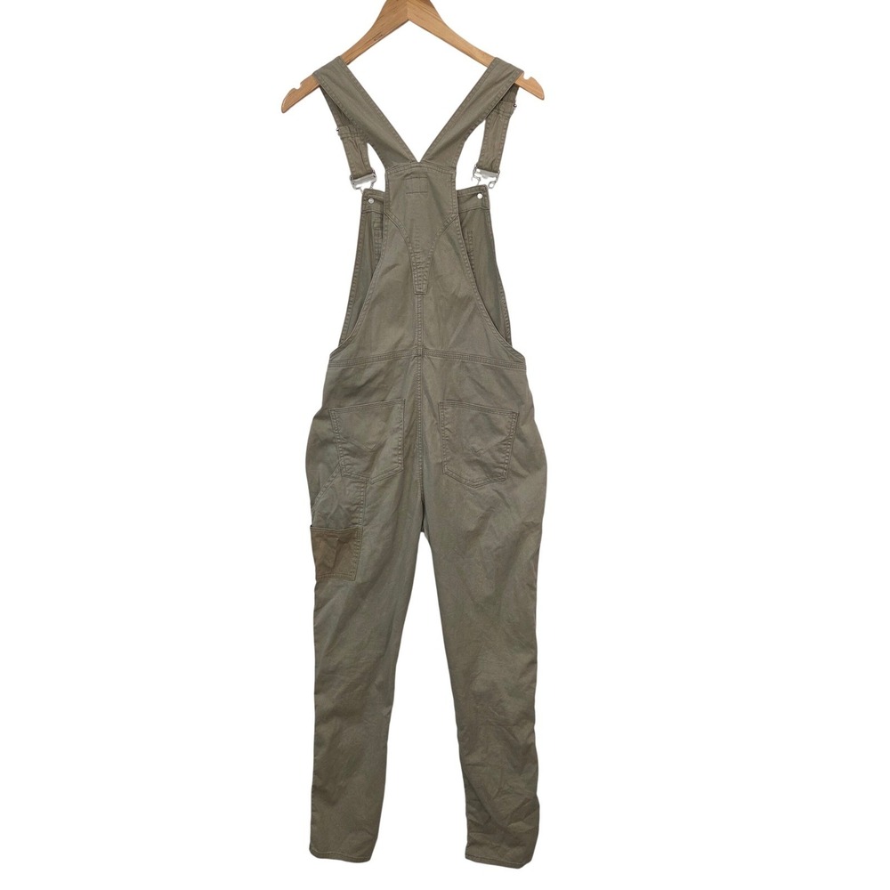 Hudson Womens Olive Green Bib Overalls S Skinny Cargo Gorpcore Made USA - Picture 6 of 16